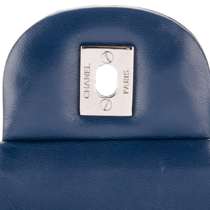 Chanel Patent Quilted Maxi Double Flap Navy Blue 7 of 9