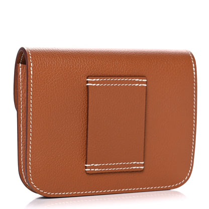 Hermes Evercolor Constance Slim Wallet Gold 3 of 14