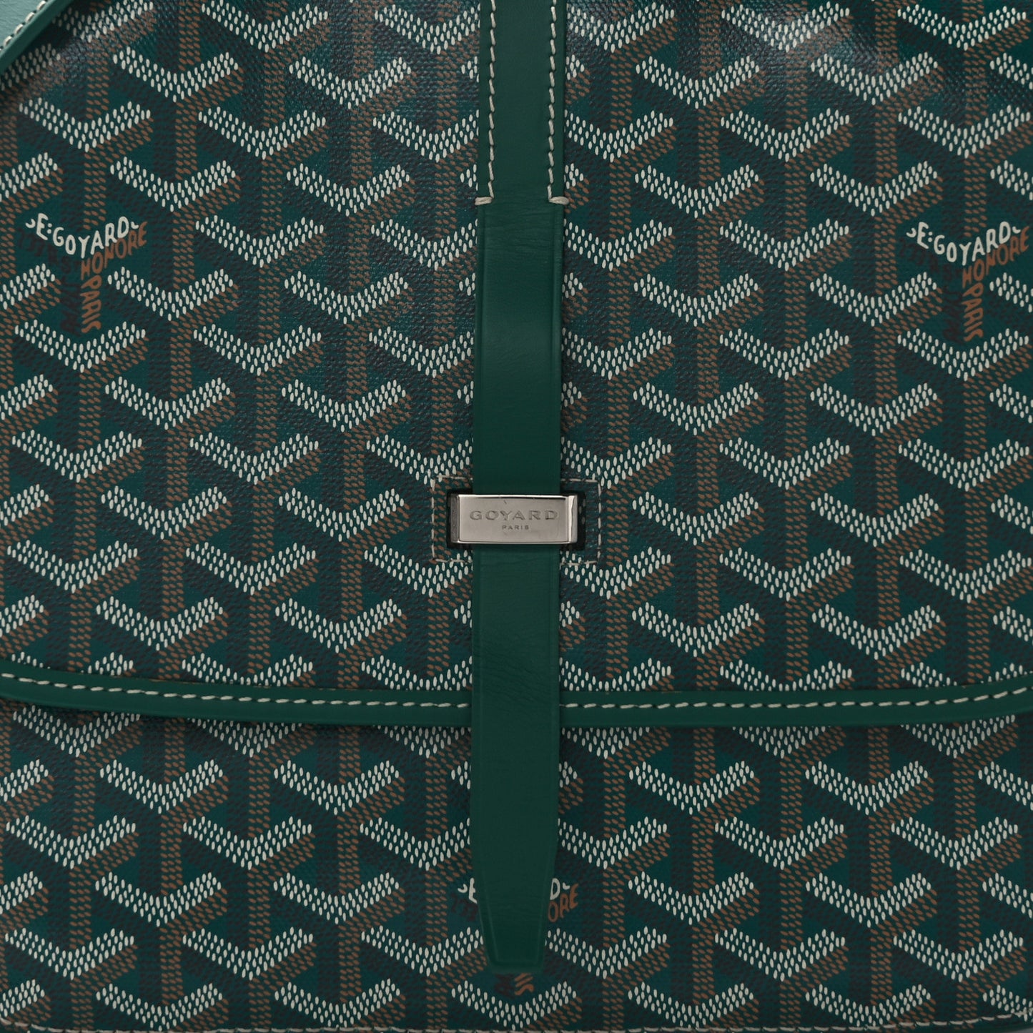 Goyardine Belvedere II MM Messenger Bag Green
