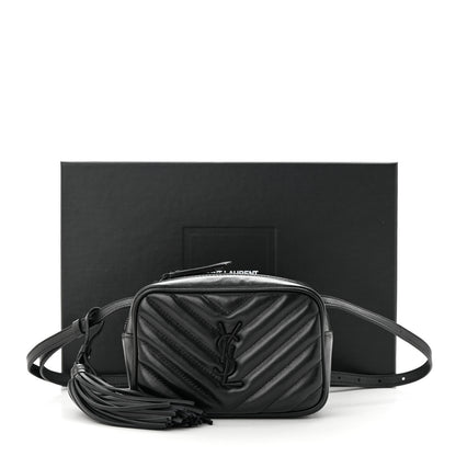 Saint Laurent Calfskin Matelasse Monogram Lou Belt Bag Black 11 of 11