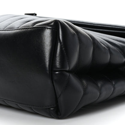Saint Laurent Calfskin Y Quilted Monogram Monochrome Medium Loulou Chain Satchel Black 9 of 9