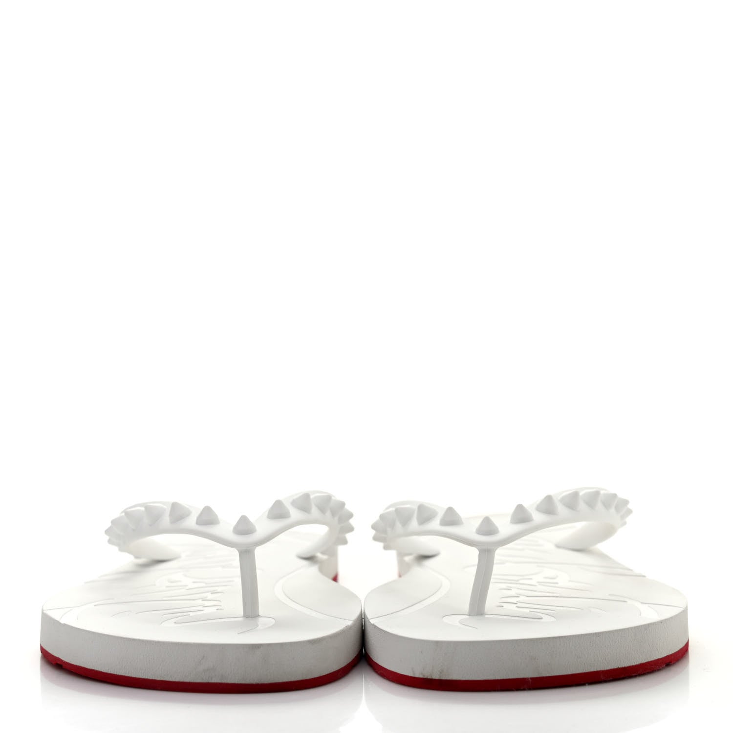 Christian Louboutin Rubber Spike Loubi Donna Flip Flop 39 White 2 of 7