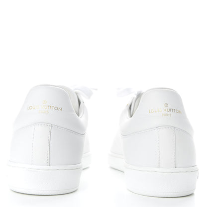 Louis Vuitton Calfskin Mens Luxembourg Sneakers 7 White Orange Navy 6 of 13