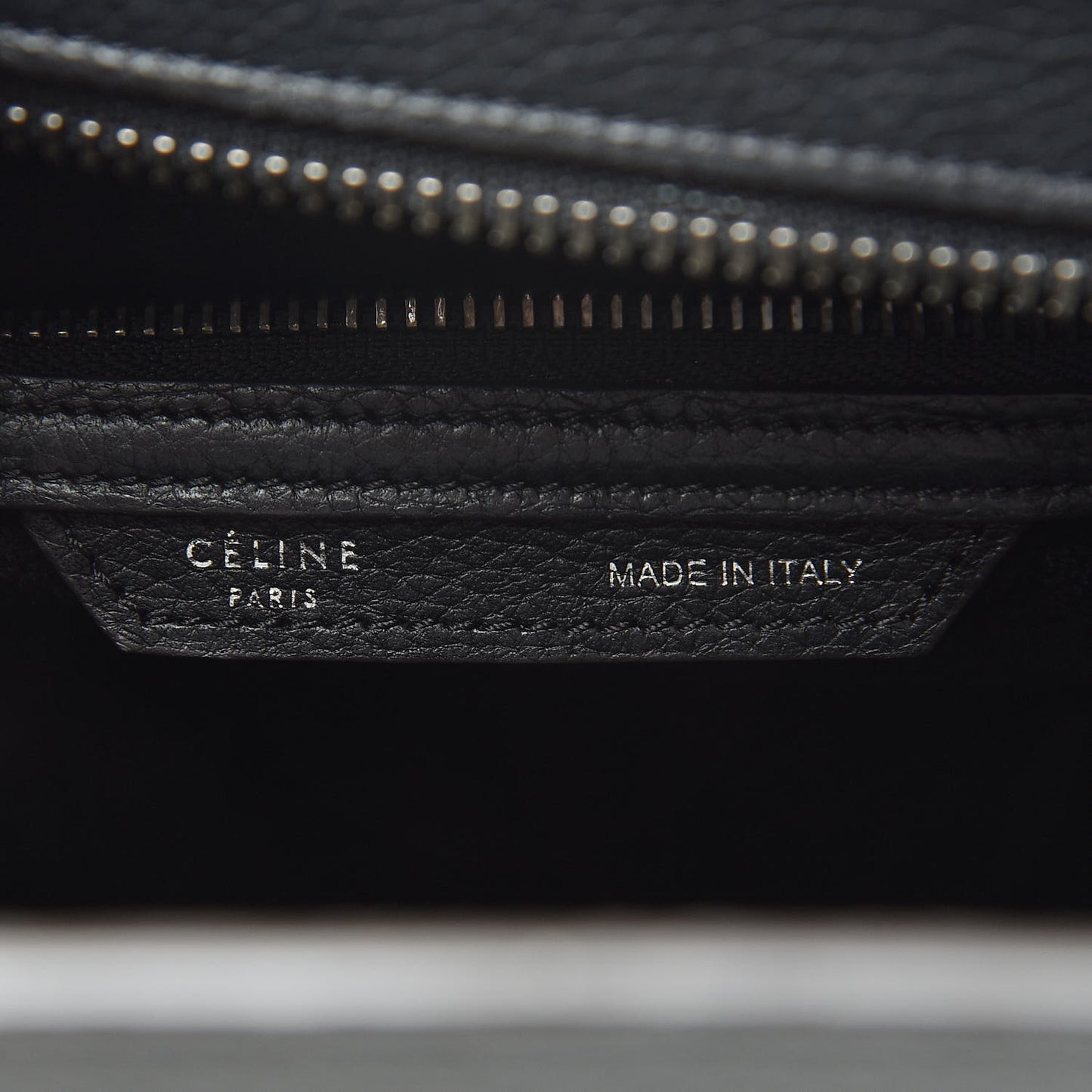 Drummed Calfskin Micro Luggage Black