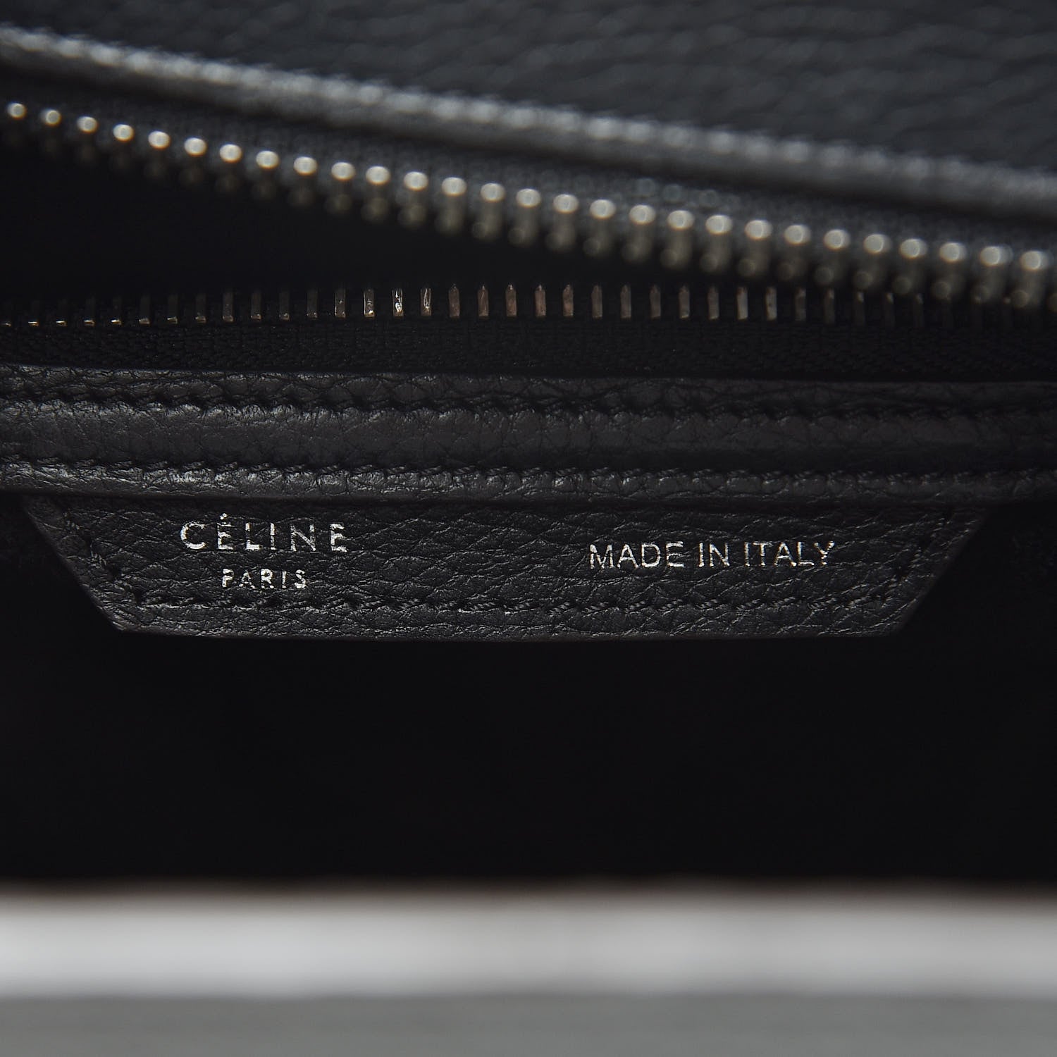 Celine Drummed Calfskin Micro Luggage Black 6 of 12