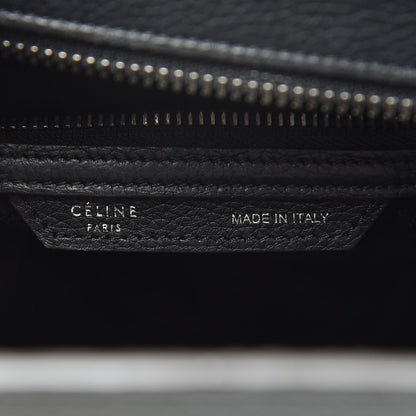 Celine Drummed Calfskin Micro Luggage Black 6 of 12