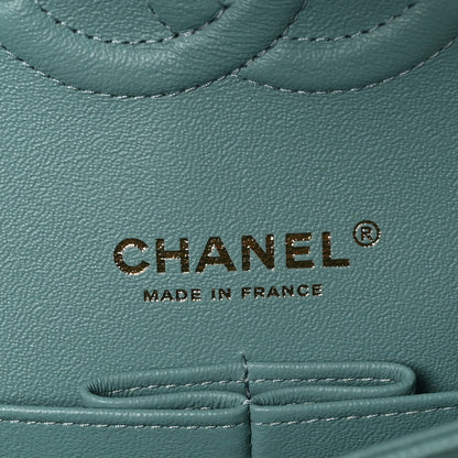 Chanel Caviar Quilted Medium Double Flap Light Blue 6 of 11