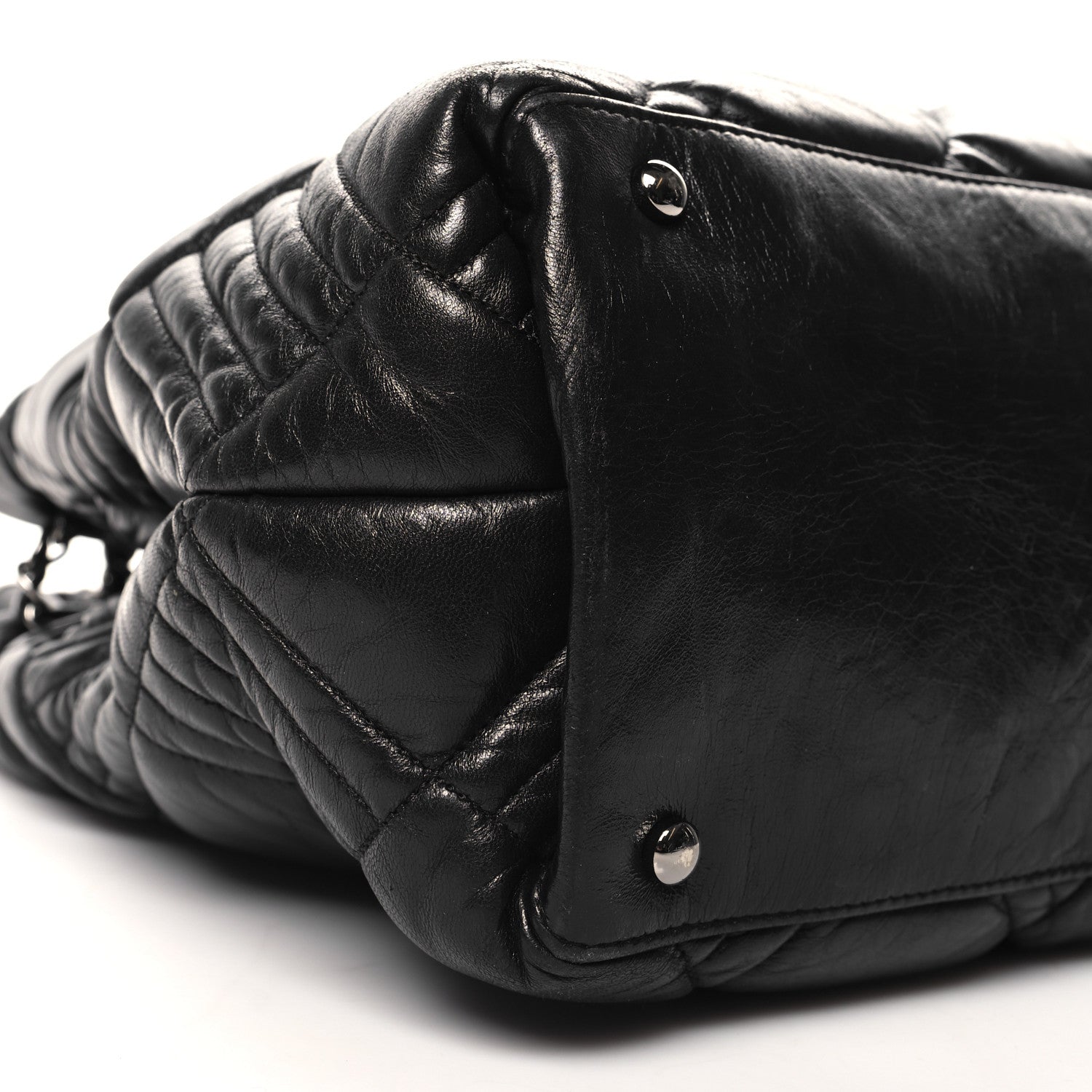 Chanel Lambskin Quilted In Out Flap Tote Black 9 of 12