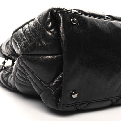 Chanel Lambskin Quilted In Out Flap Tote Black 9 of 12