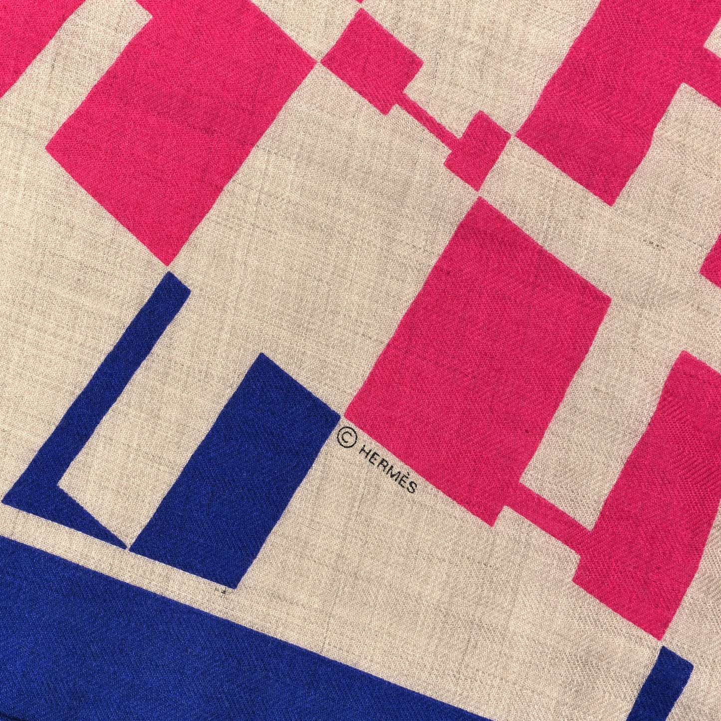 Cashmere Silk Op'H Shawl 140 Indigo Naturel Rose