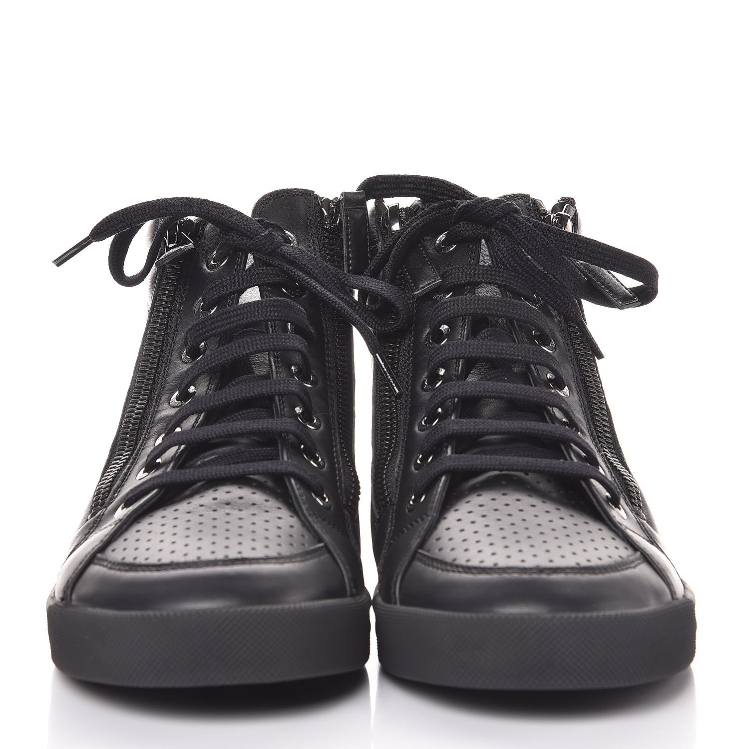 Chanel Calfskin High Top CC Sneakers 39 Black 2 of 11
