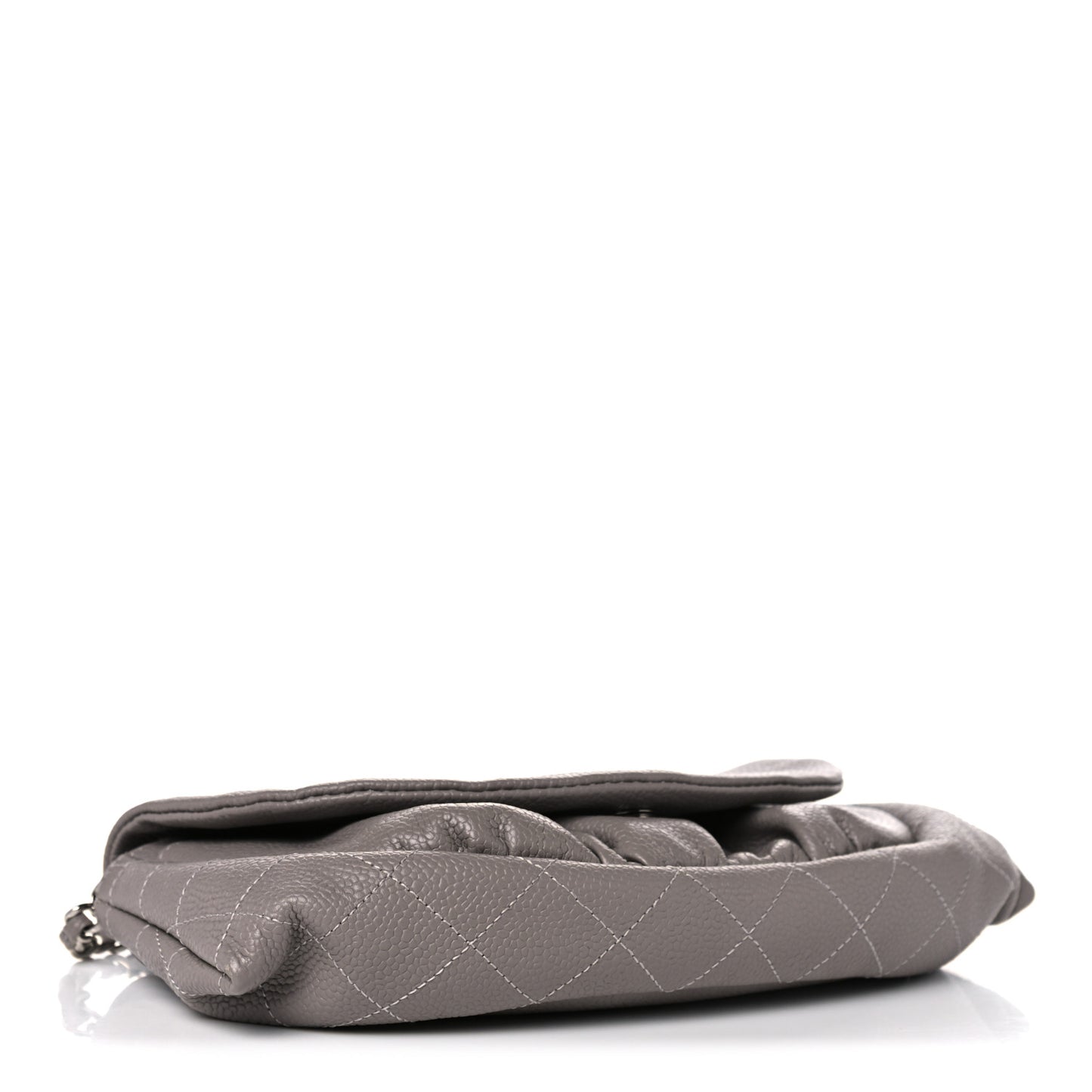 Caviar Half Moon Wallet On Chain WOC Light Grey