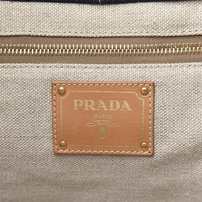 Prada Canapa Striped Tote Fuxia 6 of 15
