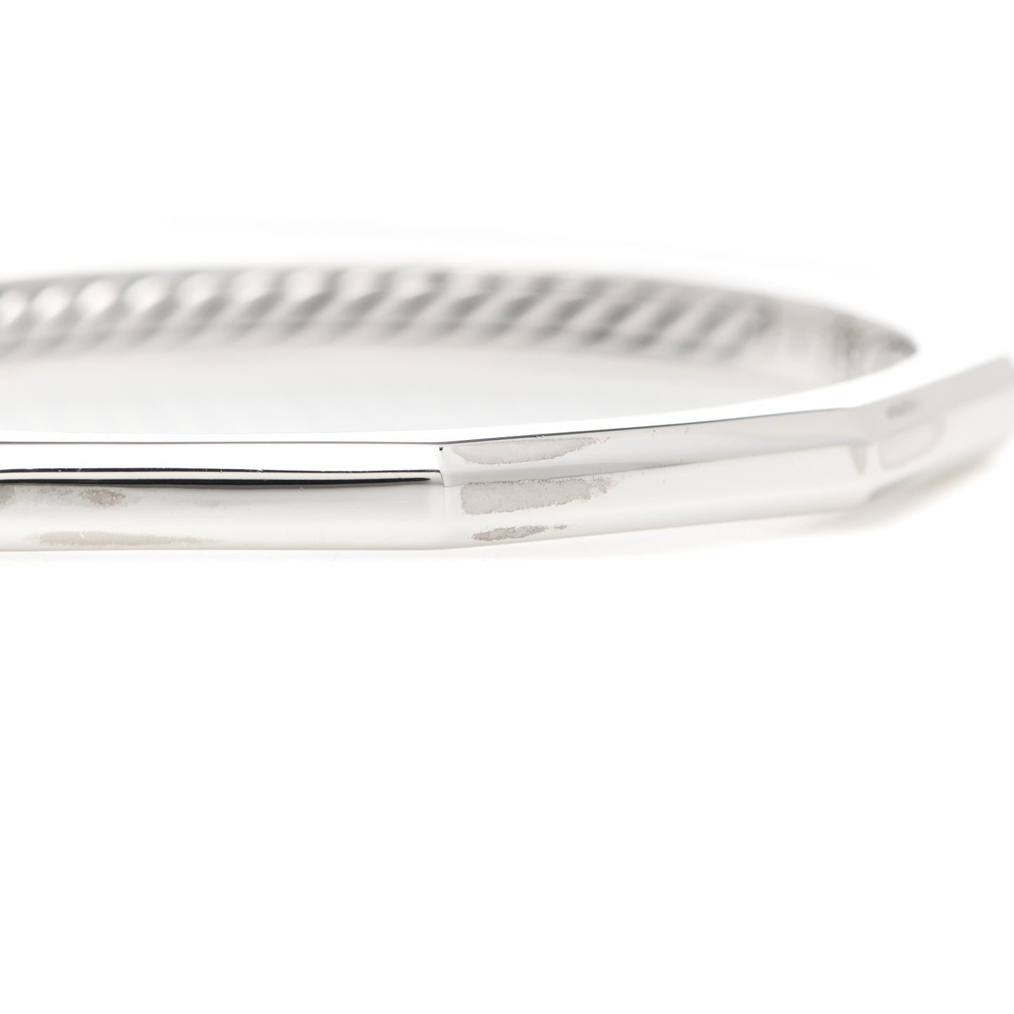 Sterling Silver Stax Faceted Cable Bracelet