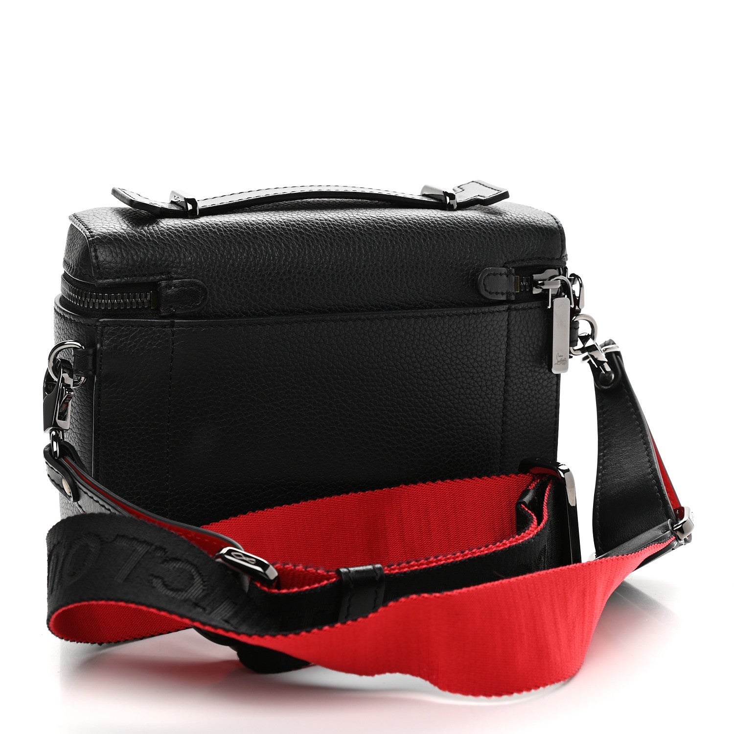 Christian Louboutin Calfskin Kypipouch Small Top Handle Messenger Bag Black 3 of 11