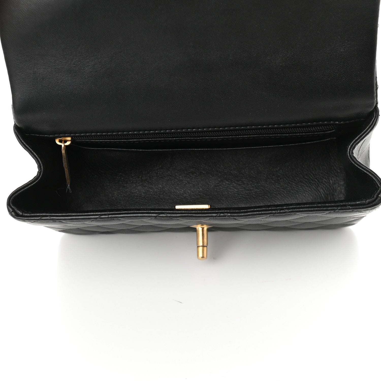 Chanel Lambskin Quilted Mini Top Handle Rectangular Flap Black 5 of 9