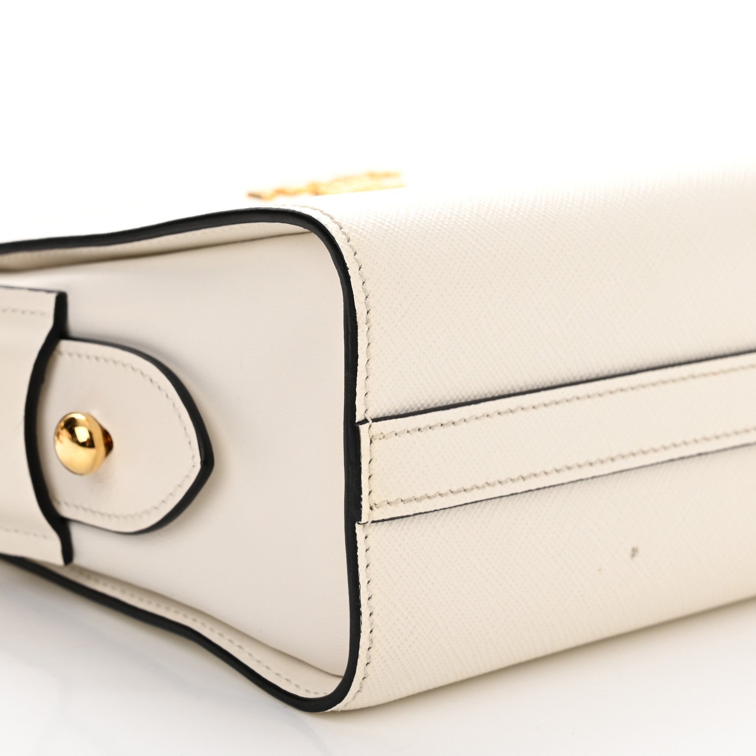 Prada Saffiano City Calfskin Esplanade Crossbody Bag White 9 of 11