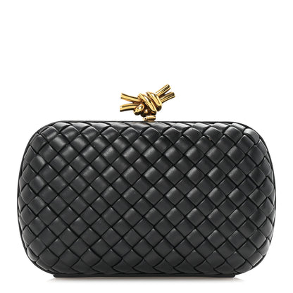 Bottega Veneta Nappa Intrecciato Knot Clutch Black 1 of 6
