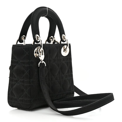 Christian Dior Satin Cannage Mini Lady Dior Black 3 of 11