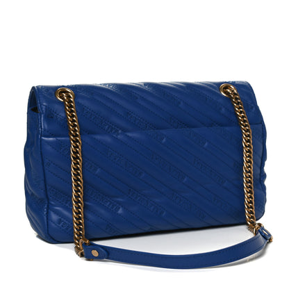 Balenciaga Calfskin Logo Matelasse M BB Round Shoulder Bag Royal Bleu 2 of 8