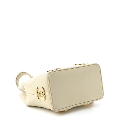 Chanel Caviar CC Bucket Shoulder Bag White 3 of 12