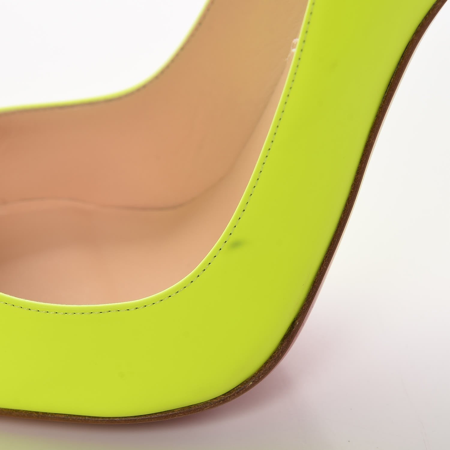Christian Louboutin Matte Calfskin Jazz Calf Fluo So Kate 120 Pumps 38 Jaune White 9 of 11
