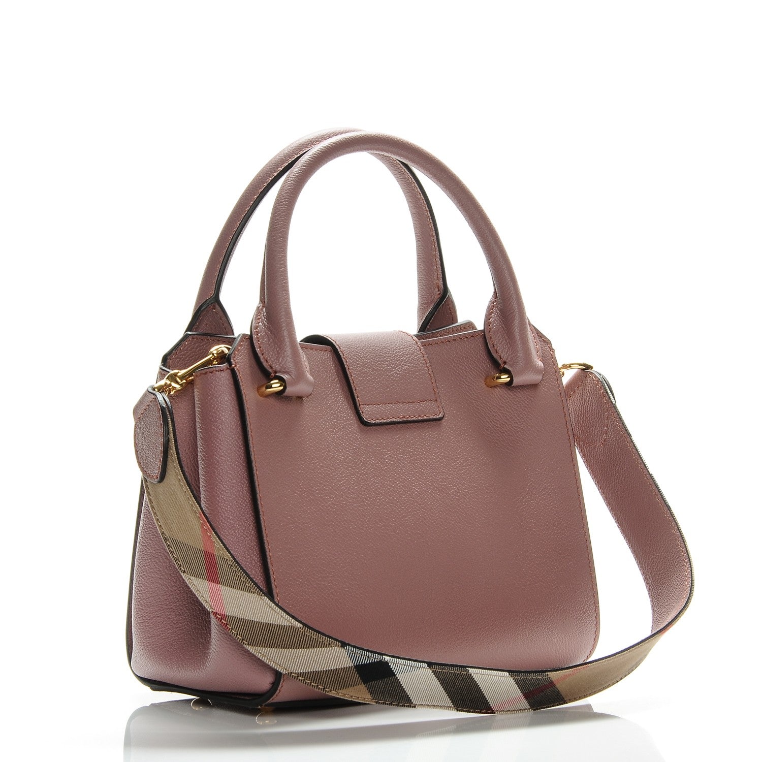 Burberry Soft Grain Calfskin Small Buckle Tote Dusty Pink 3 of 9