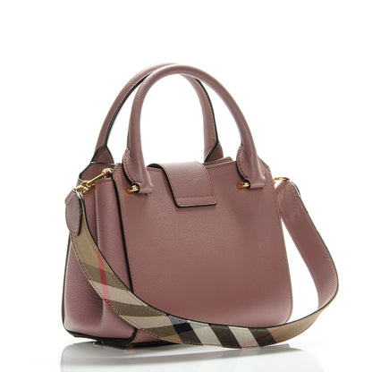 Burberry Soft Grain Calfskin Small Buckle Tote Dusty Pink 3 of 9
