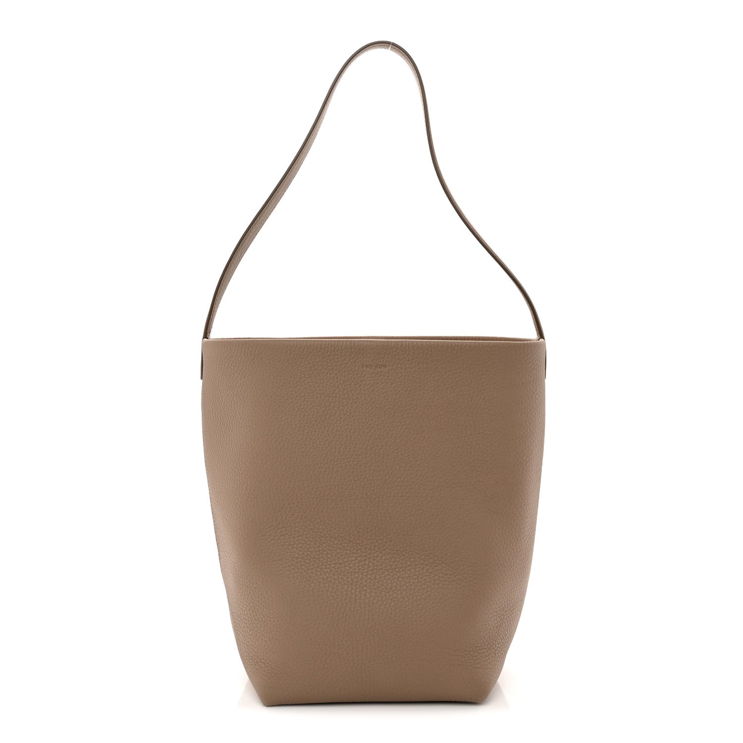 Grained Calfskin Medium N/S Park Tote Dark Taupe