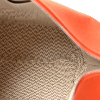 Hermes Canvas Small Bride-A-Brac Pouch Orange Burgundy 5 of 7
