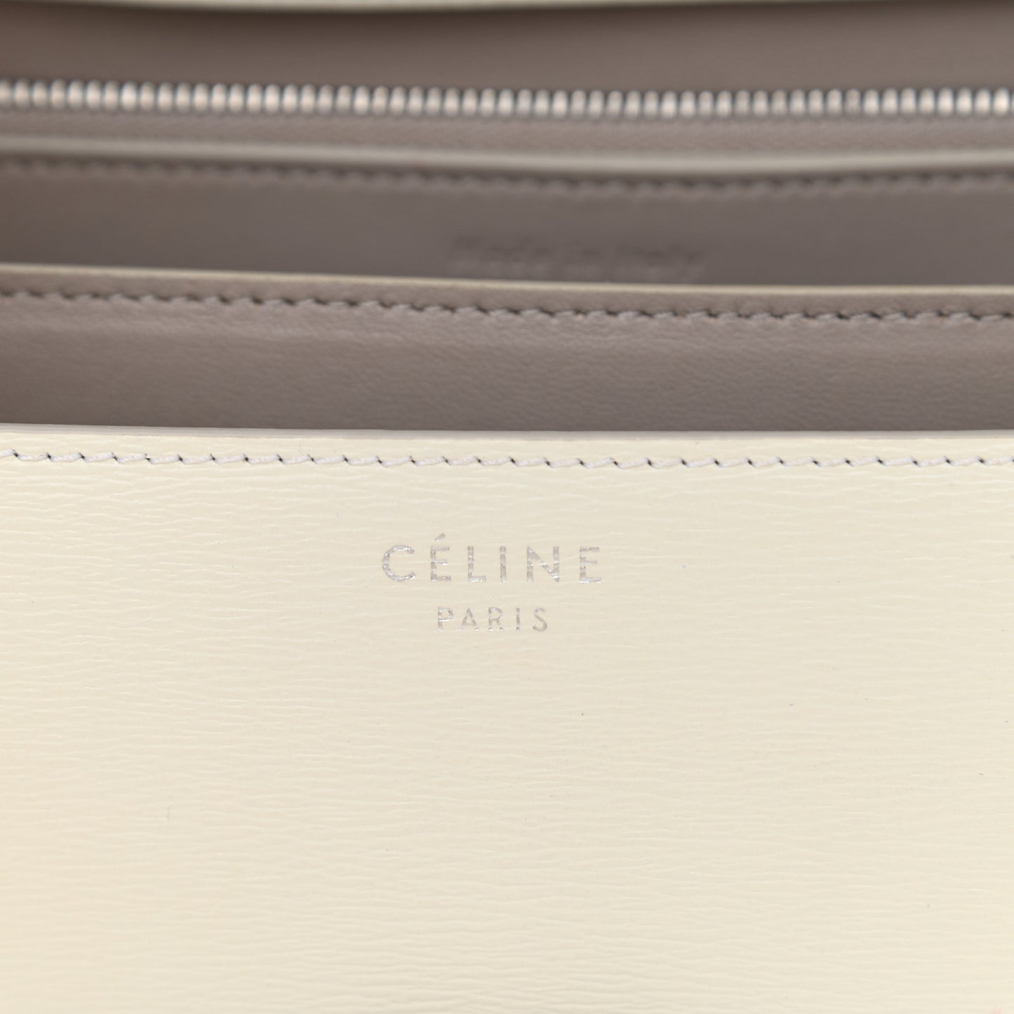Liege Calfskin Medium Classic Box Flap Bag White