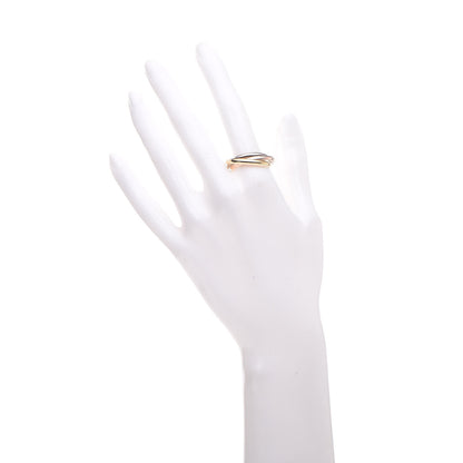 Cartier 18K Pink Yellow White Gold Small Trinity Ring 63 10.25 2 of 7