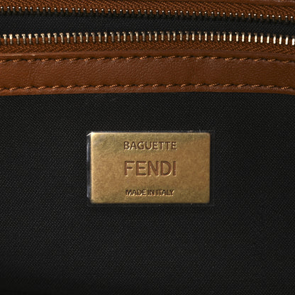 Fendi Nappa FF 1974 Embossed Baguette Brandy 6 of 11