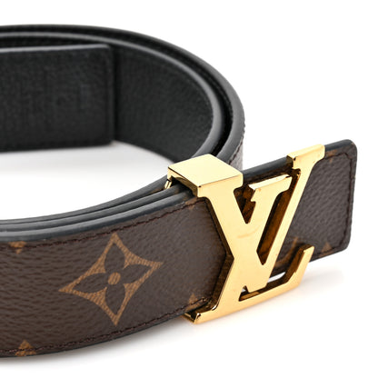 Louis Vuitton Calfskin Monogram 30mm LV Initiales Reversible Belt 80 32 Black 5 of 5