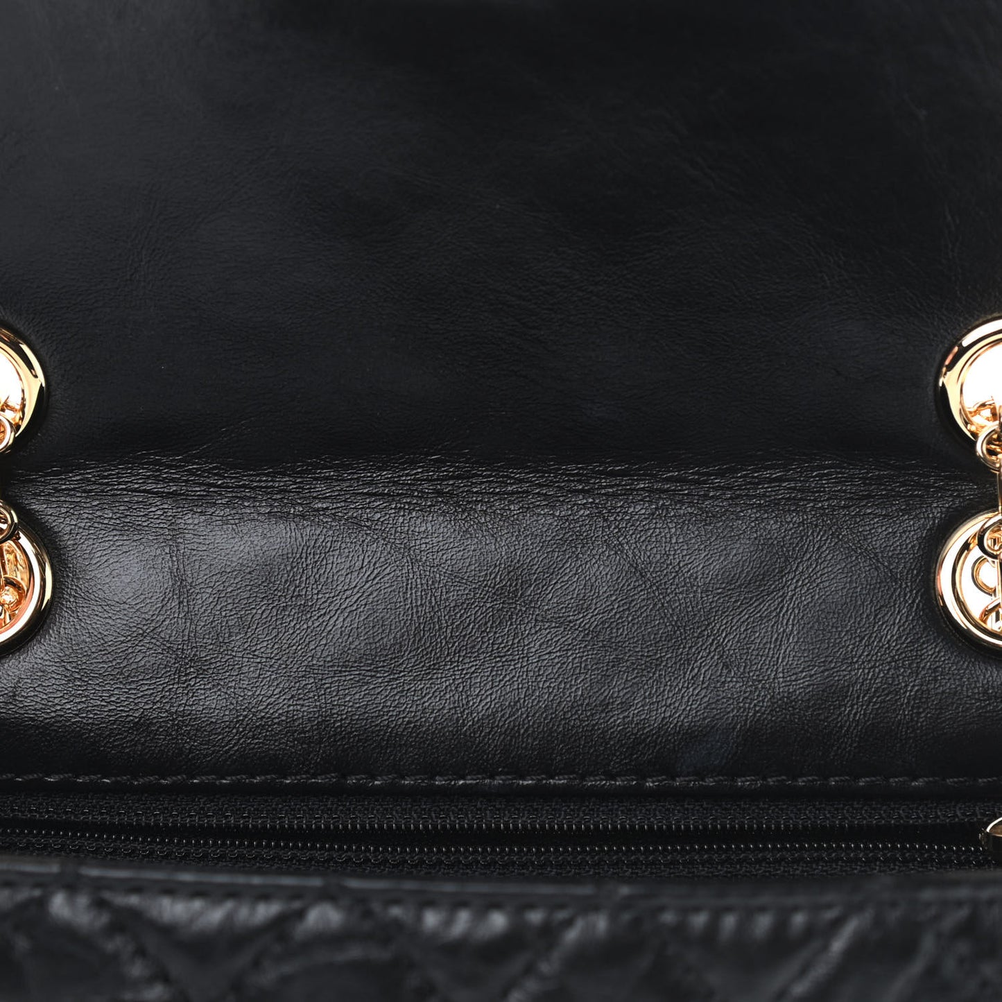 Aged Calfskin Quilted 2.55 Reissue Mini Flap Black