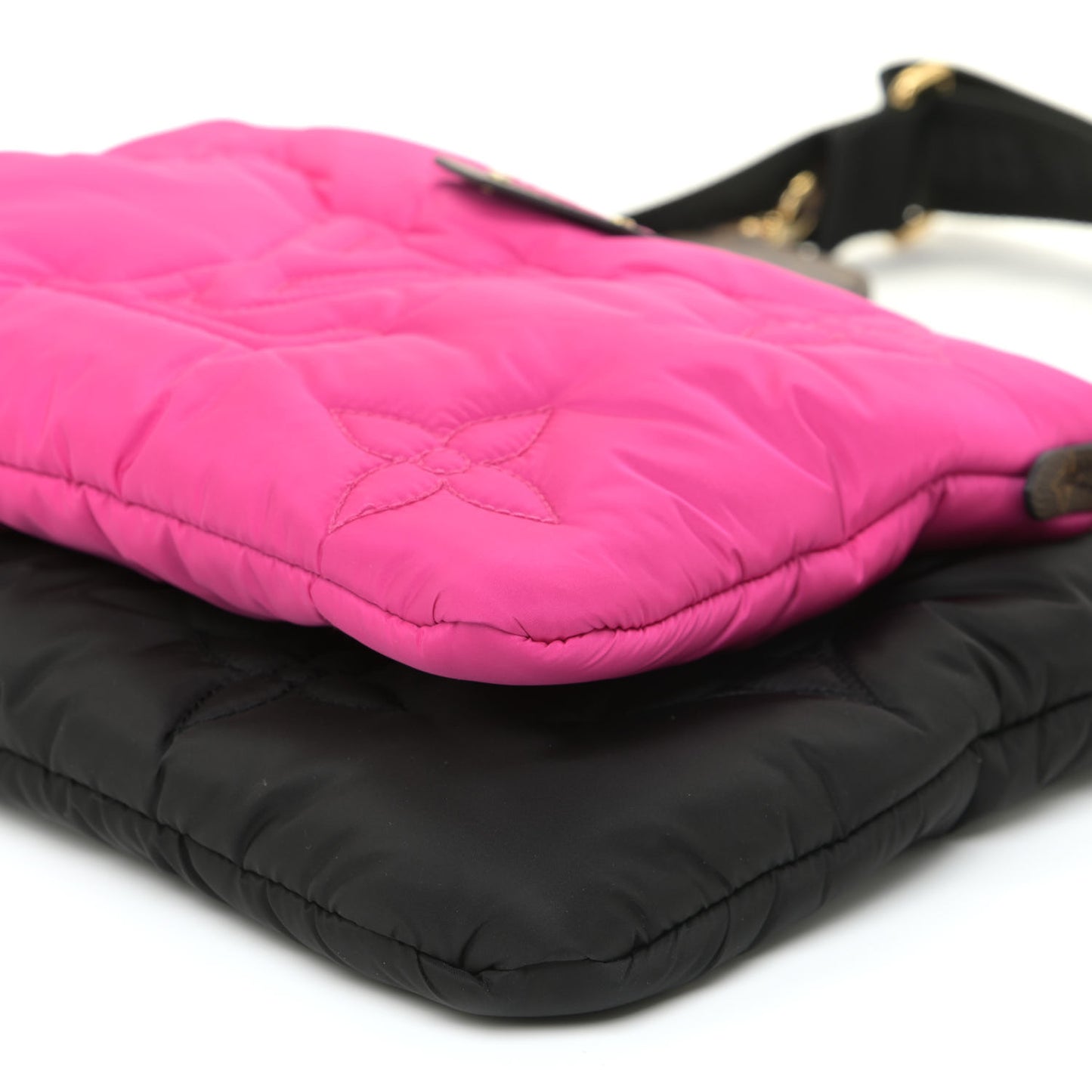 Econyl Monogram Pillow Maxi Multi Pochette Accessories Black Fuchsia