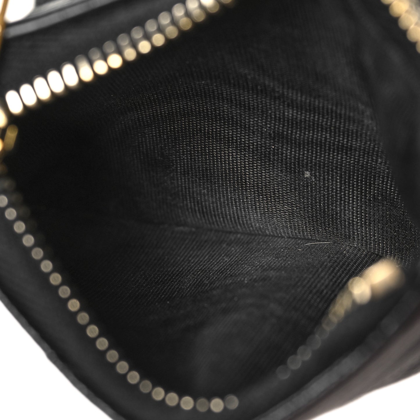 Grain De Poudre Matelasse Chevron Monogram Zipped Card Case Black