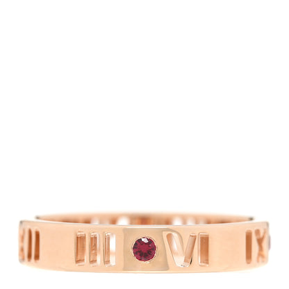 Tiffany 18K Rose Gold Ruby Atlas Pierced Ring 53 6.5 3 of 4