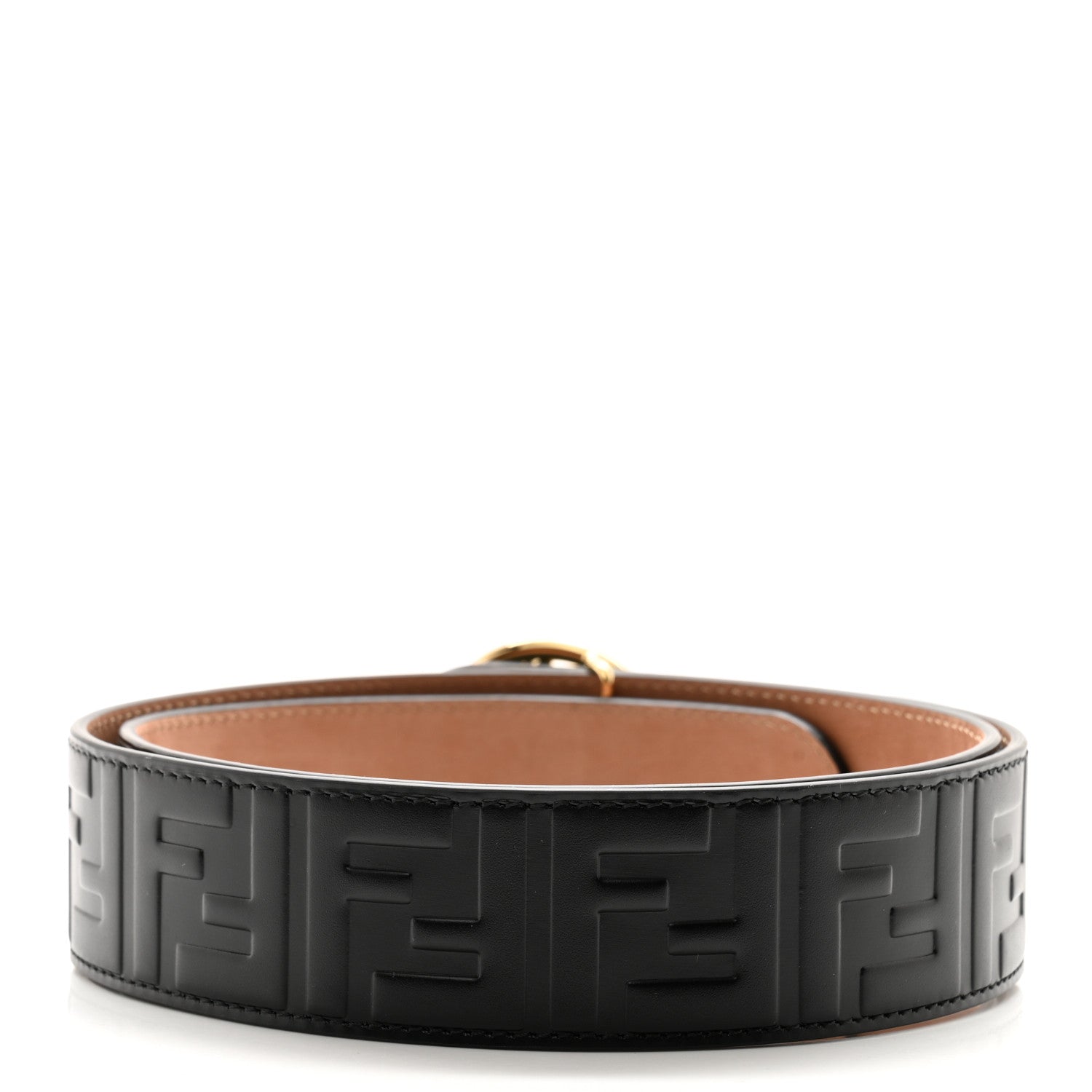 Fendi Calfskin F is Fendi FF 1974 Embossed Belt 90 36 Black 2 of 8