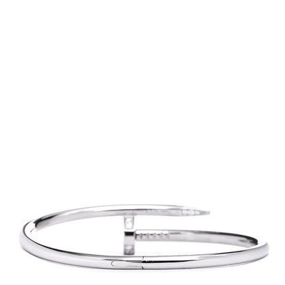 Cartier 18K White Gold Diamond Juste Un Clou Bracelet 17 3 of 6