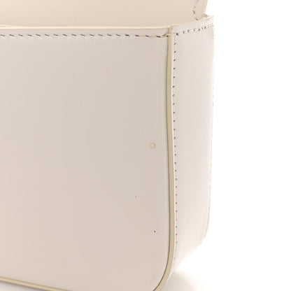 Celine Shiny Calfskin Cuir Triomphe Chain Shoulder Bag White 11 of 11
