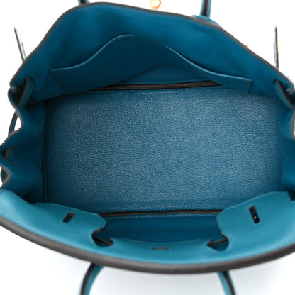 Hermes Taurillon Clemence Birkin 30 Bleu Izmir 5 of 12