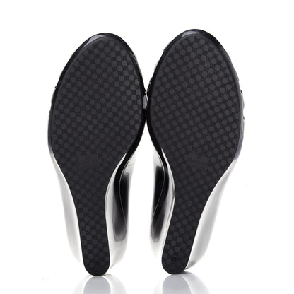 Gucci Rubber Jelly Marola Wedges 39 Black 6 of 10
