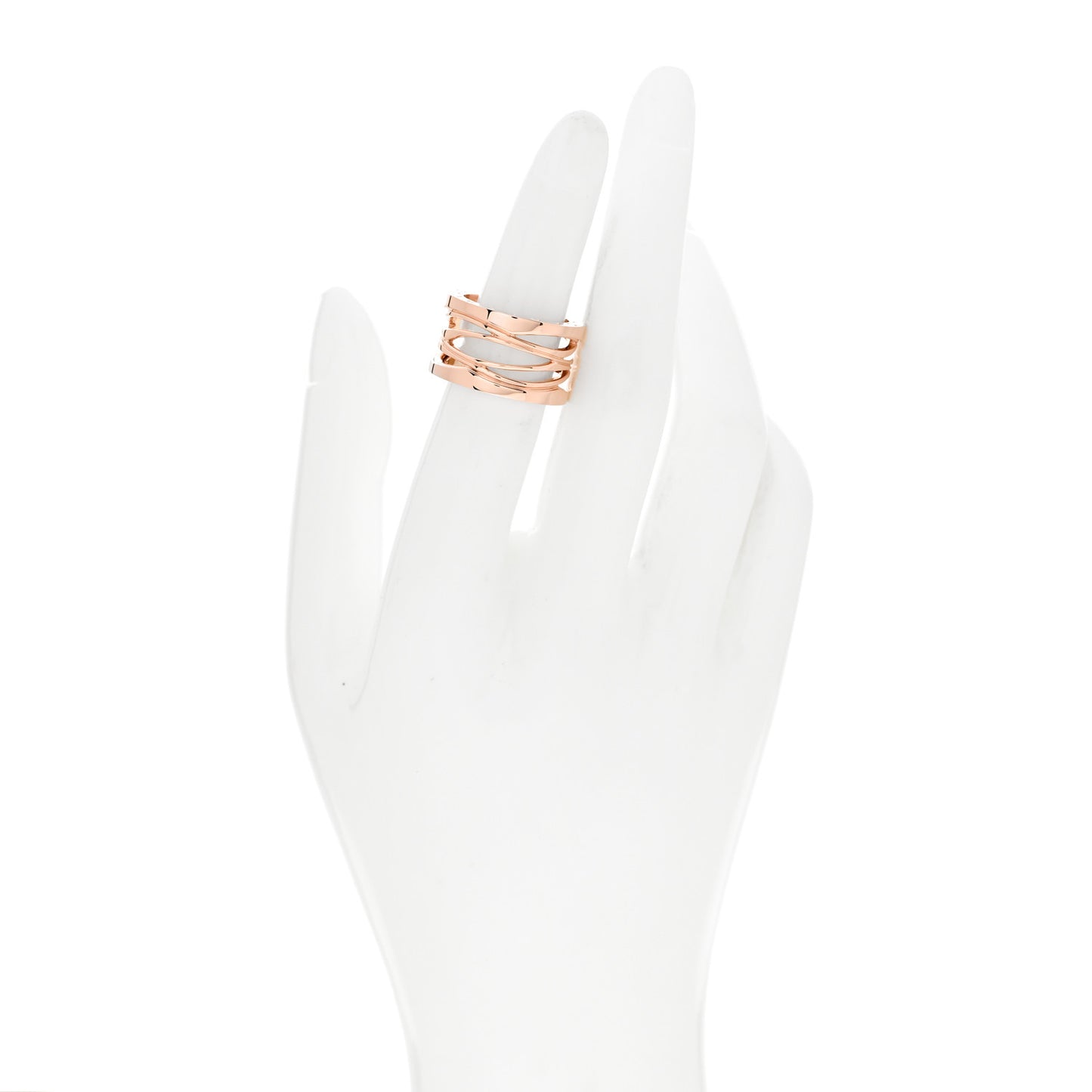 18K Rose Gold B.Zero1 Legend Four-Band Ring 52 6