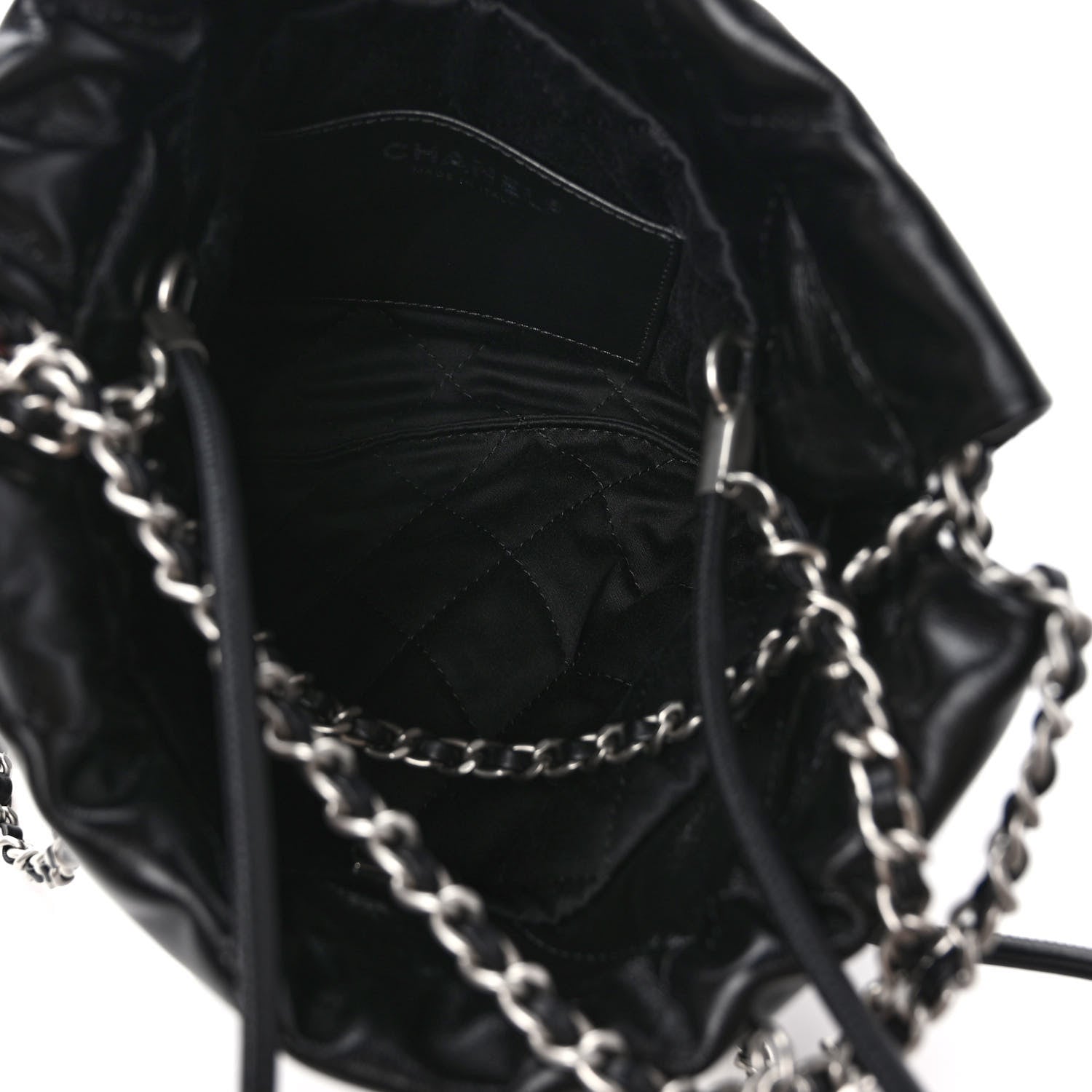 Chanel Shiny Calfskin Quilted Mini Chanel 22 Black 5 of 9