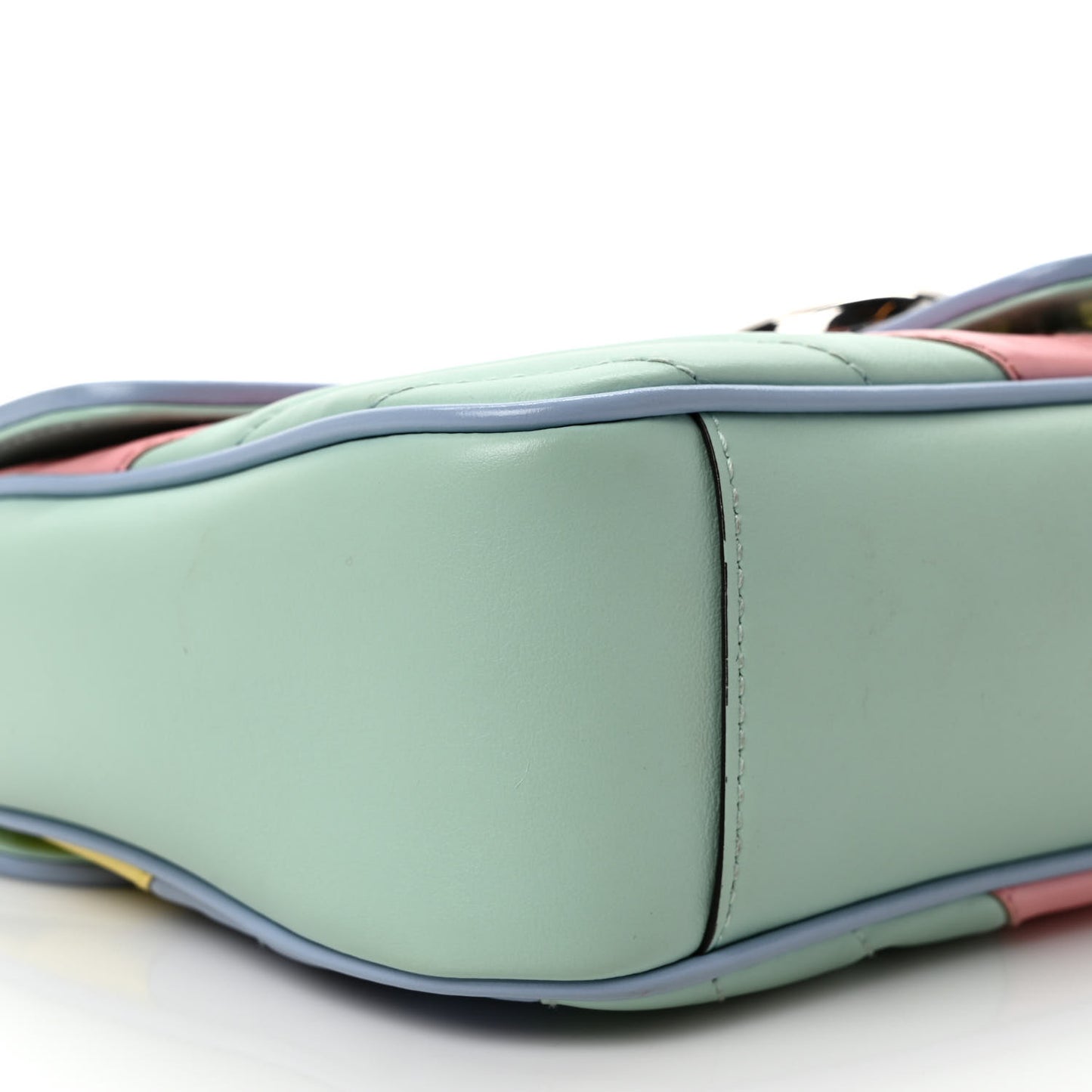 Calfskin Matelasse Diagonal Small GG Marmont Shoulder Bag Multicolor Pastel