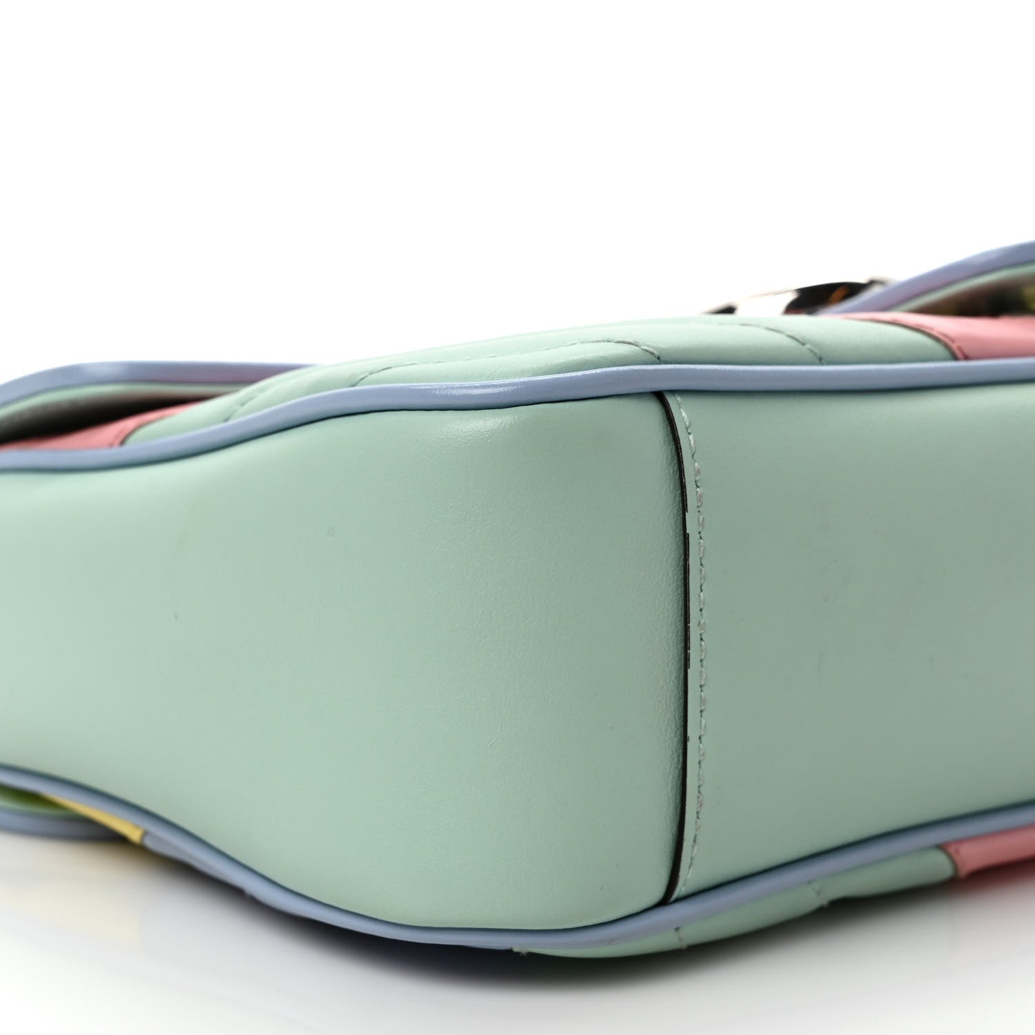 Gucci Calfskin Matelasse Diagonal Small GG Marmont Shoulder Bag Multicolor Pastel 8 of 10