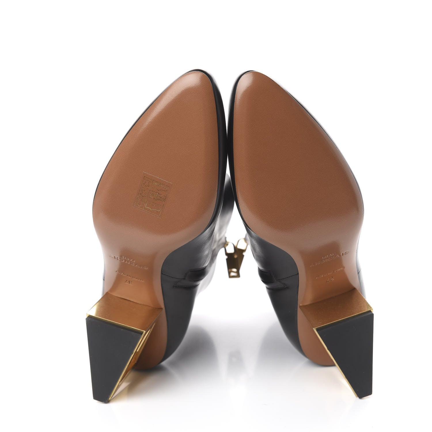 Givenchy Smooth Calfskin Triangle Bootie 37 Black 5 of 9