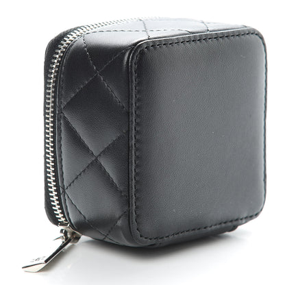 Chanel Lambskin Quilted Jewelry Travel Case Black 4 of 8