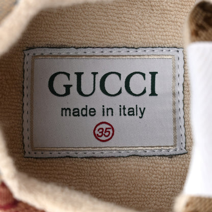 Gucci Monogram Multicolor Demetra Womens Rhyton Sneakers 35 Yellow Blue Great White Tabasco 7 of 9